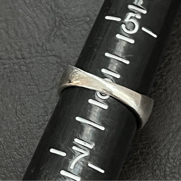 Vintage sterling silver carved jade ring Size 6 - Picture 9 of 11